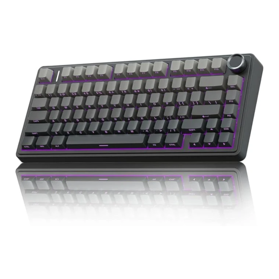 Aula F75 Pro Tri-Mode Wireless Gasket Mounted Mechanical Keyboard, Black Gradient |Reaper Switch