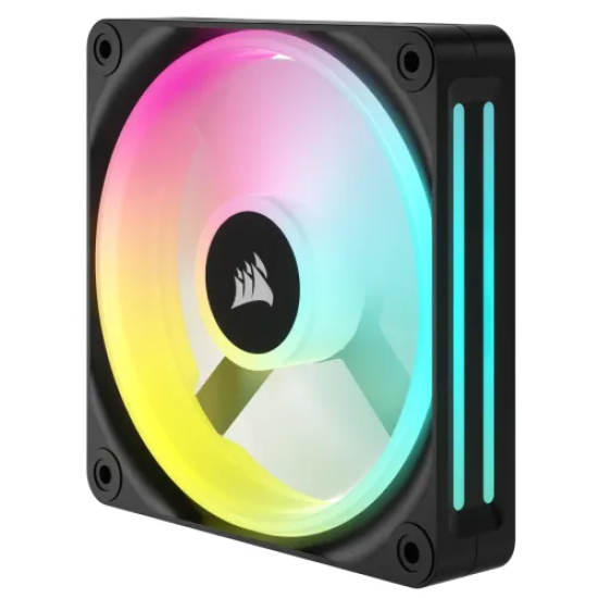 Corsair iCUE LINK QX120 RGB 3 in 1 120mm PWM Case Fan Starter Kit with iCUE LINK System Hub|Black