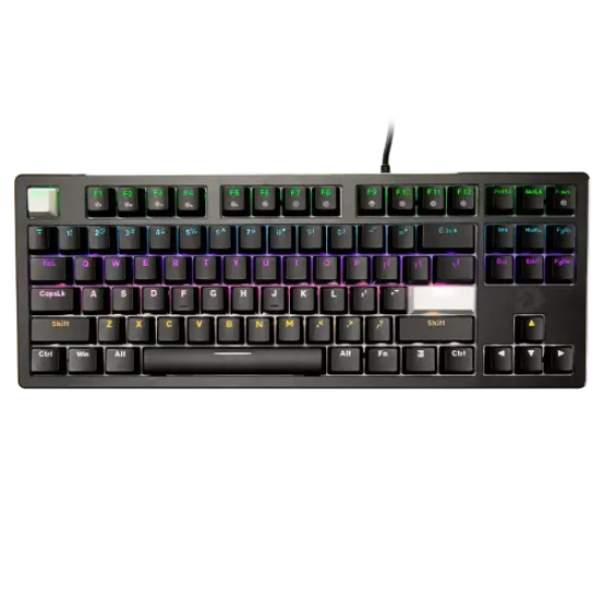 DAREU EK87 V2 WIRED RAINBOW RGB RED SWITCH MECHANICAL GAMING KEYBOARD