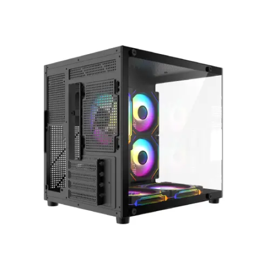 EDINIX X-FUSION Micro-ATX Mini Tower Desktop Gaming Case
