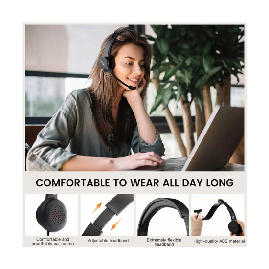 EKSA Telecom H15 Wired Over-Ear Professional Headphone
