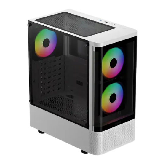 Gamdias TALOS E3 CG WH ARGB Mid-Tower ATX Gaming Case