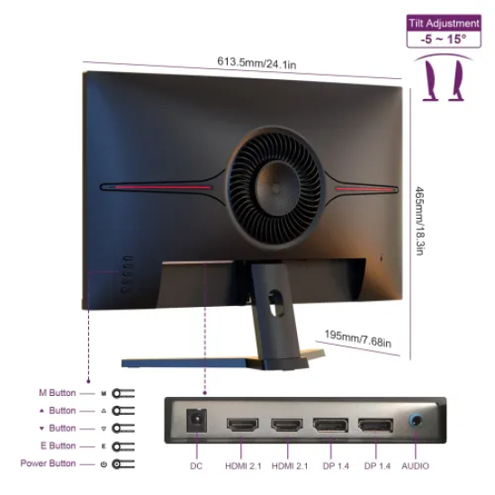 GEESUU BlazeWheel MG270L2Q 27" 200Hz 2K QHD IPS Display Gaming Monitor