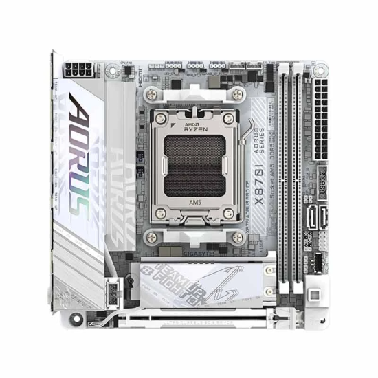 Gigabyte X870I AORUS PRO ICE DDR5 AMD AM5 Socket (Wi-Fi 7) Gaming Motherboard