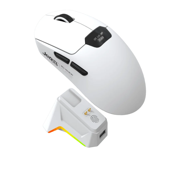 JEDEL GWH-115 Wireless Mouse With OLED Display & RGB Dock