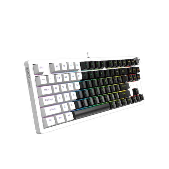 JEDEL KL106 RGB USB Wired Mechanical Keyboard with Multimedia Knob