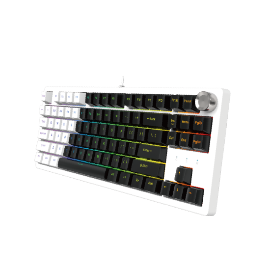 JEDEL KL106 RGB USB Wired Mechanical Keyboard with Multimedia Knob