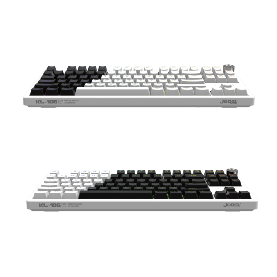 JEDEL KL106 RGB USB Wired Mechanical Keyboard with Multimedia Knob