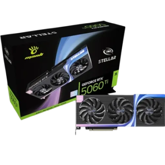 Manli Black Stellar GeForce RTX 5060 Ti OC GDDR7 16GB Graphics Card