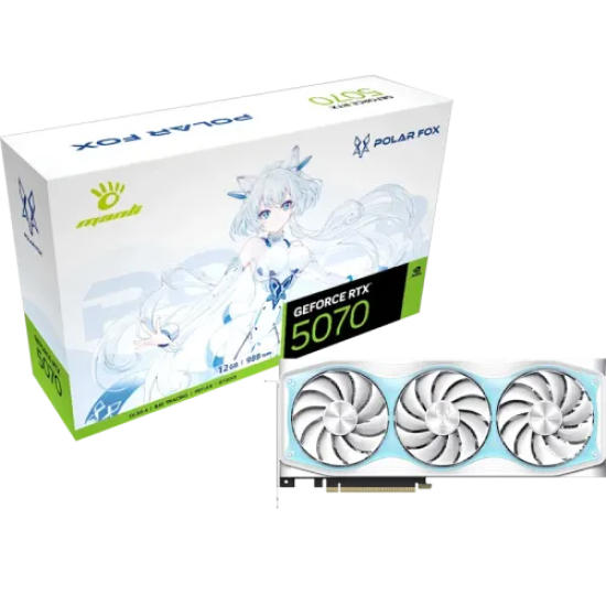 Manli Polar Fox V2 GeForce RTX 5070 OC GDDR7 12GB Graphics Card