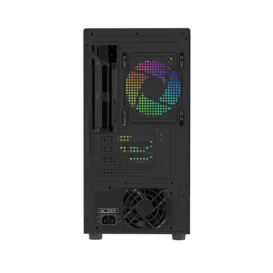 MaxGreen 310 Infinity Fan Mid-Tower M-ATX Gaming Casing With Built-in 200W PSU