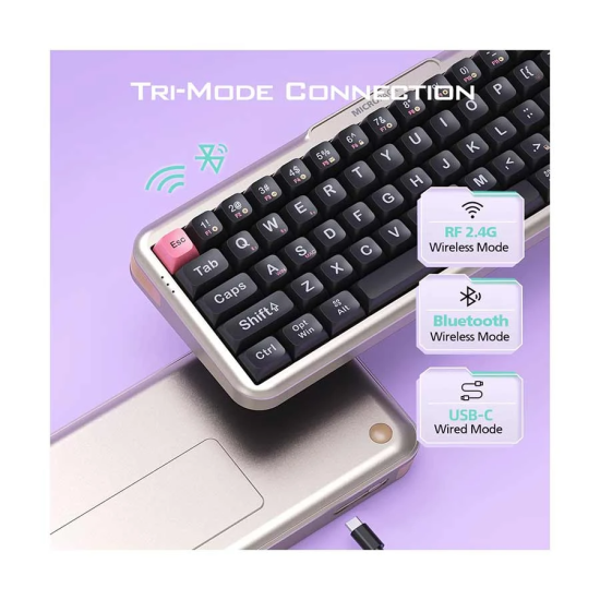Micropack K-168WM RGB Tri Mode Mechanical Gaming Keyboard I Black
