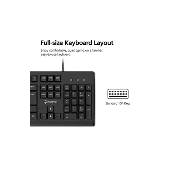 Micropack K-205 Classic Wired Membrane Keyboard