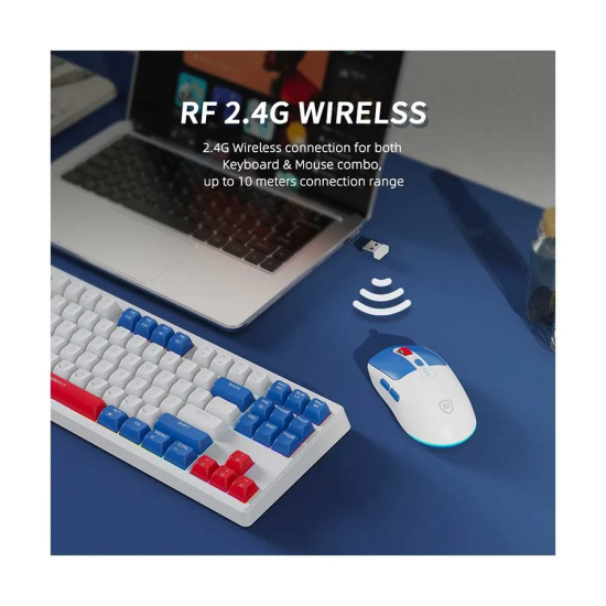 Micropack KM-269W Wireless Membrane Keyboard & Mouse Combo I Red