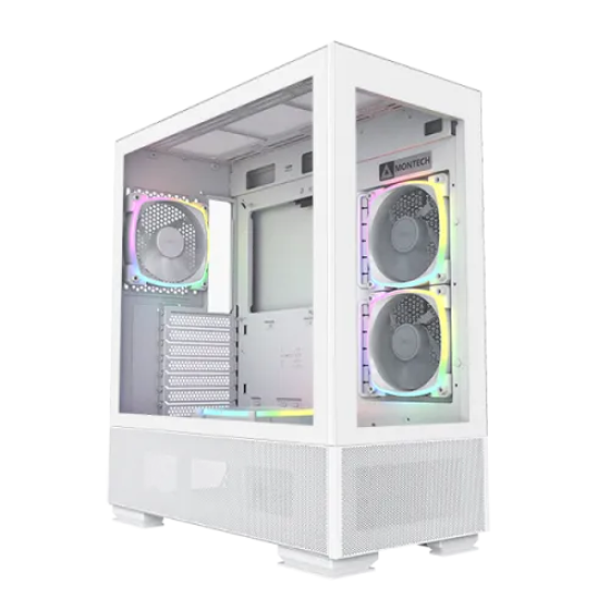 Montech SKY TWO Pristine ATX Mid-Tower Casing|White