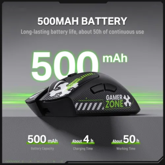 Onikuma DM01 Tri-Mode RGB Backlit Wireless Gaming Mouse With Sticker