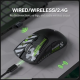 Onikuma DM01 Tri-Mode RGB Backlit Wireless Gaming Mouse With Sticker