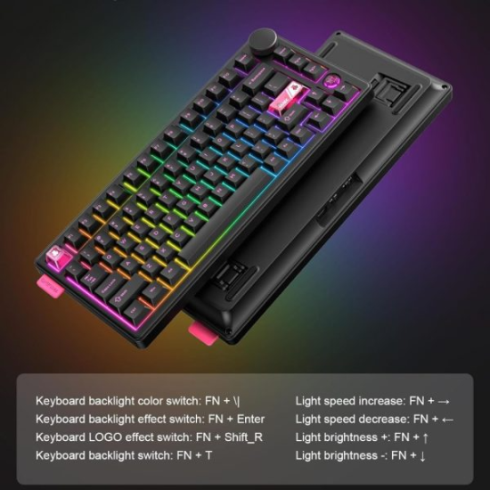 ONIKUMA MT706 Tri-Mode RGB Wireless Mechanical Keyboard