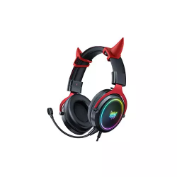Onikuma X10 Wired Gaming Devil Horn RGB Wired Gaming Headphone 