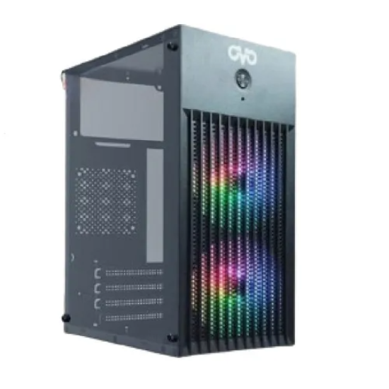 OVO J-618 B Acrylic RGB Mini-Tower mATX Gaming Casing|Black