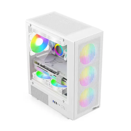 PC Power Air X Mesh WH Micro-ATX Mid Tower Gaming Casing