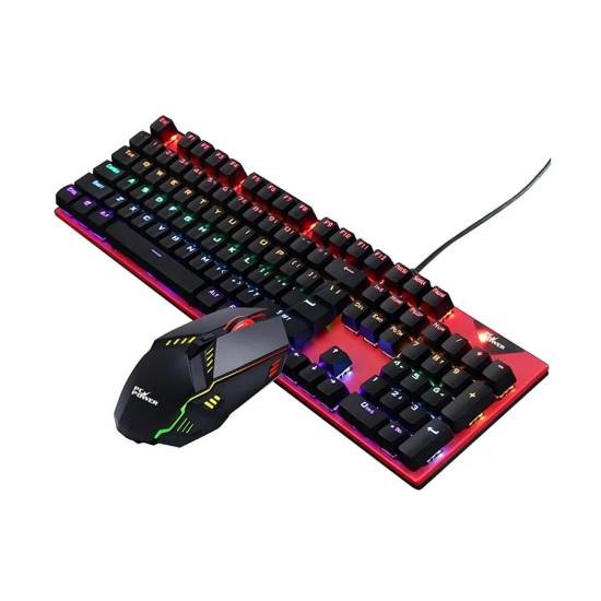 Pc Power Flare Combo RGB Wired Mechanical Gaming Keyboard & Mouse Combo
