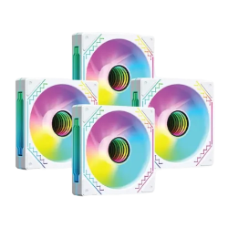 PC Power IRISH INFINITY F40 4 In 1 ARGB Casing Cooling Fan ( White )