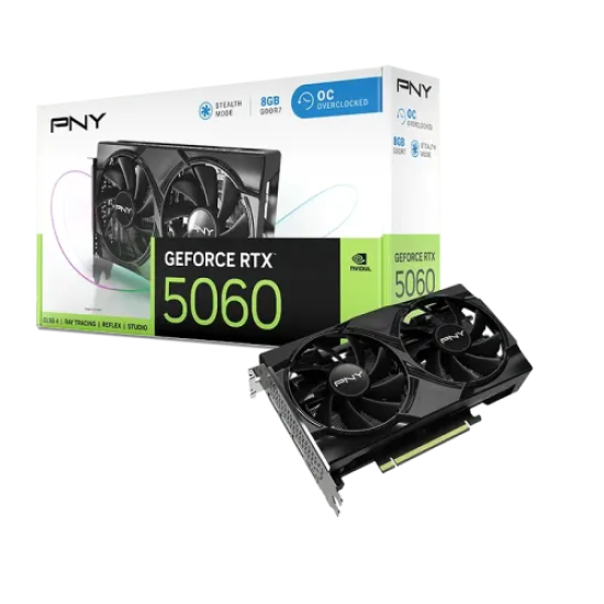 PNY GeForce RTX 5060 GDDR7 8GB OC Dual Fan Graphics Card