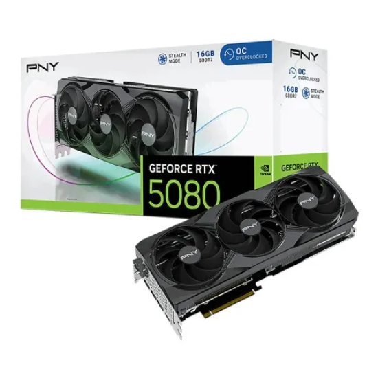 PNY GeForce RTX 5080 OC GDDR7 16GB Triple Fan Graphics Card