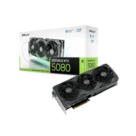 PNY GeForce RTX 5080 GDDR7 16GB Triple Fan Graphics Card