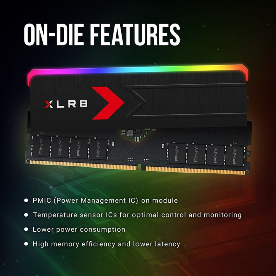 PNY XLR8 Gaming RGB 16GB DDR5 6000Mhz 1.35V CL36 Desktop RAM