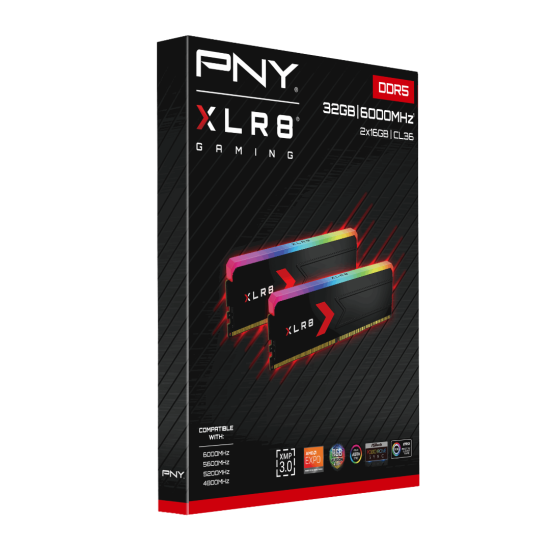 PNY XLR8 Gaming RGB 16GB DDR5 6000Mhz 1.35V CL36 Desktop RAM