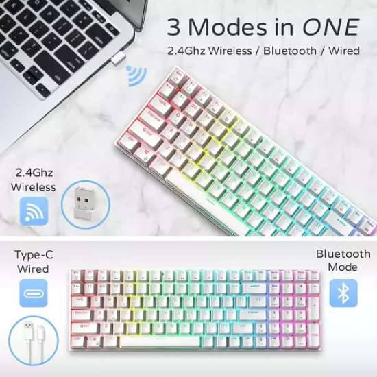 Royal Kludge RK100 Wireless Tri Mode Mechanical Keyboard