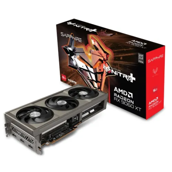 Sapphire NITRO+ AMD Radeon RX 9060 XT Gaming OC 16GB 128 bit GDDR6 Graphics Card