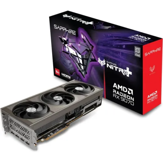 Sapphire NITRO+ AMD Radeon RX 9070 Gaming OC 16GB 256 bit GDDR6 Graphics Card