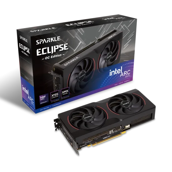 SPARKLE Intel Arc B570 Eclipse OC GDDR6 10GB Graphics Card Gaming GPU ...