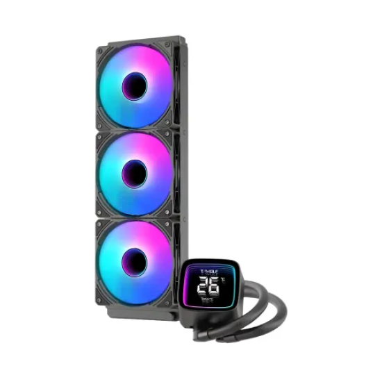 T-Wolf Frost X360 360mm Liquid CPU Cooler with 4.0-inch custom-design Display