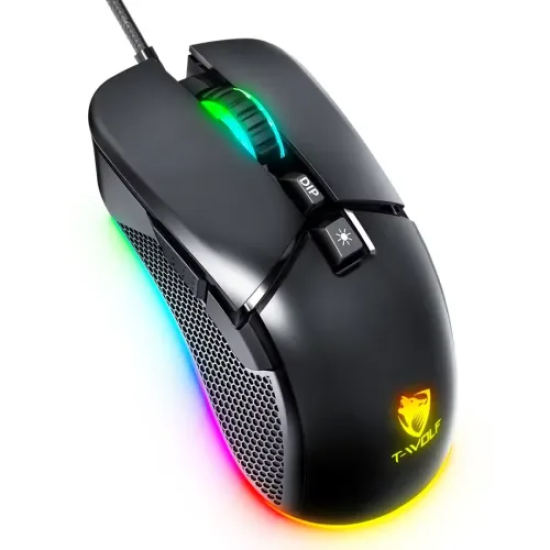 T-WOLF G590 RGB Wired Optical Gaming Mouse