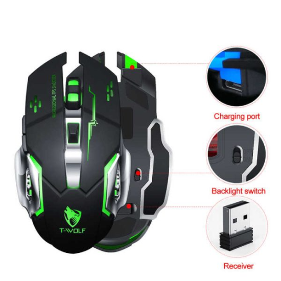 T-WOLF Q-13B Dual Mode Wireless Gaming Mouse