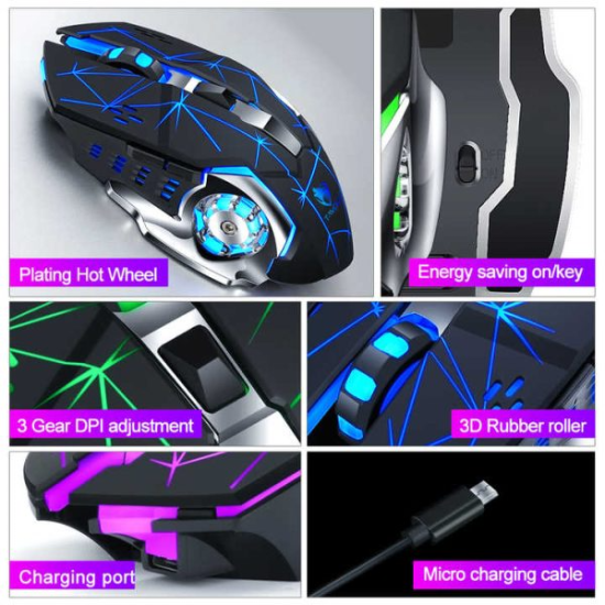 T-WOLF Q-13B Dual Mode Wireless Gaming Mouse