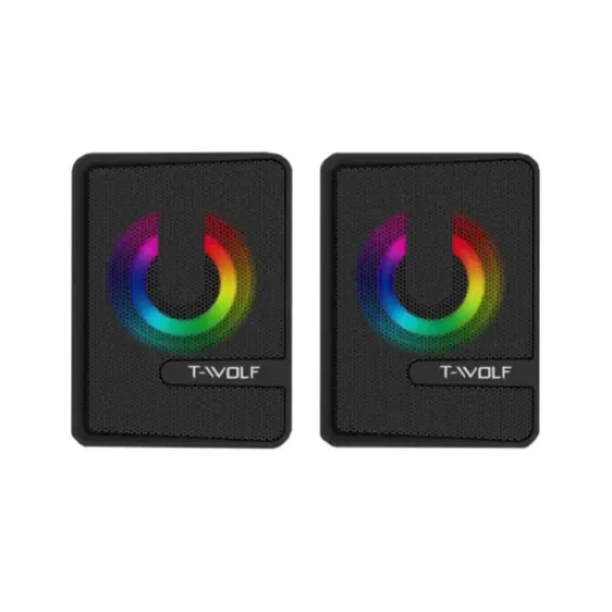 T-Wolf S3 Portable RGB Wired Gaming Speaker