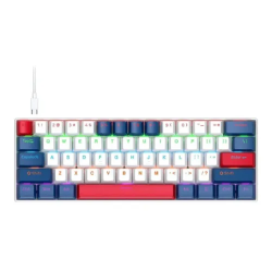 T-Wolf T60 60% RGB Wired Mechanical Gaming Keyboard | White Blue