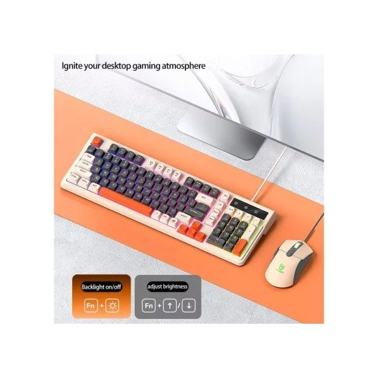 T-Wolf TF330 Wired LED Mechanical Feeling Gaming Keyboard and Mouse Combo