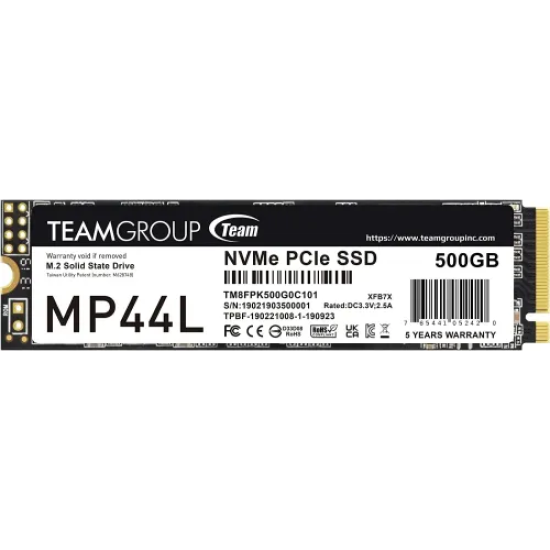 Team MP44L 500GB M.2 PCIe Gen4 x4 NVMe SSD