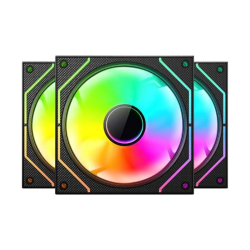 Value Top CR10-1236ARGB 120mm (3xFAN) Casing Cooling Fan With Control Hub & Aurora Cable | Black