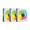 Value-Top CR10-W1236ARGB 120mm (3xFAN) ARGB Casing Cooling Fan With Control Hub | White