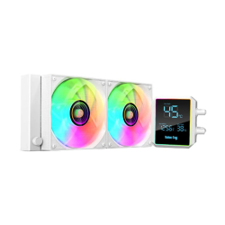 Value-Top TYDAL 240DW 240mm White Liquid Cooler with Temperature Display