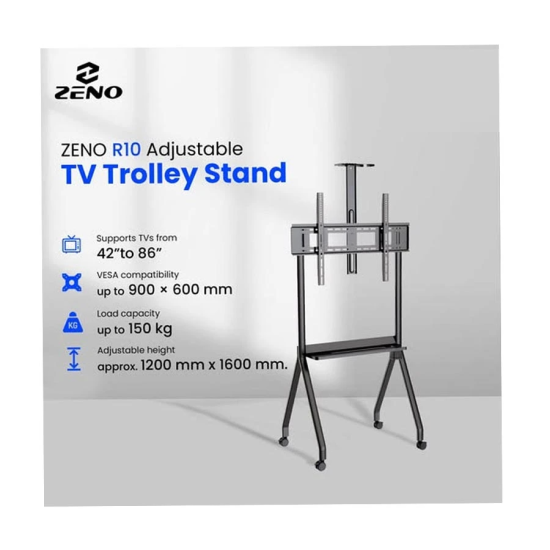 ZENO R10 Adjustable TV Trolley Stand