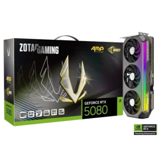 ZOTAC GAMING GeForce RTX 5080 AMP Extreme INFINITY GDDR7 16GB Graphics Card