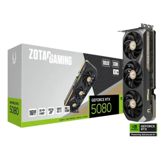 ZOTAC GAMING GeForce RTX 5080 SOLID CORE OC GDDR7 16GB Graphics Card